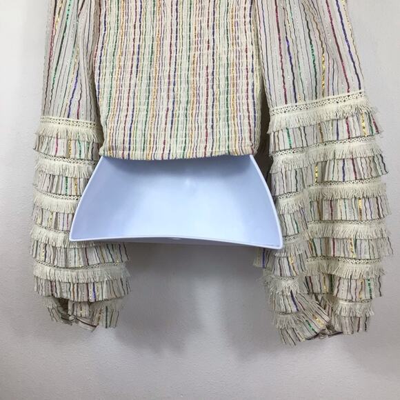 MISA LOS ANGELES Puff Sleeve Smocked Crop Top size XS - Picture 6 of 7